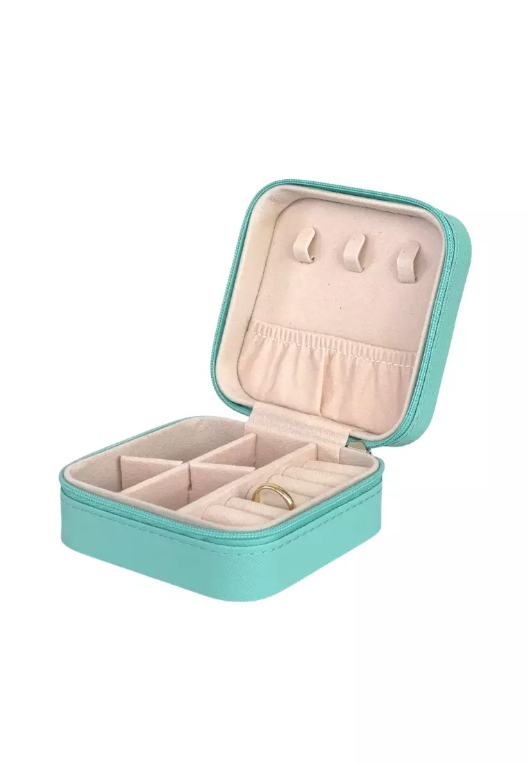 TWEED JEWELLERY BOX TEAL