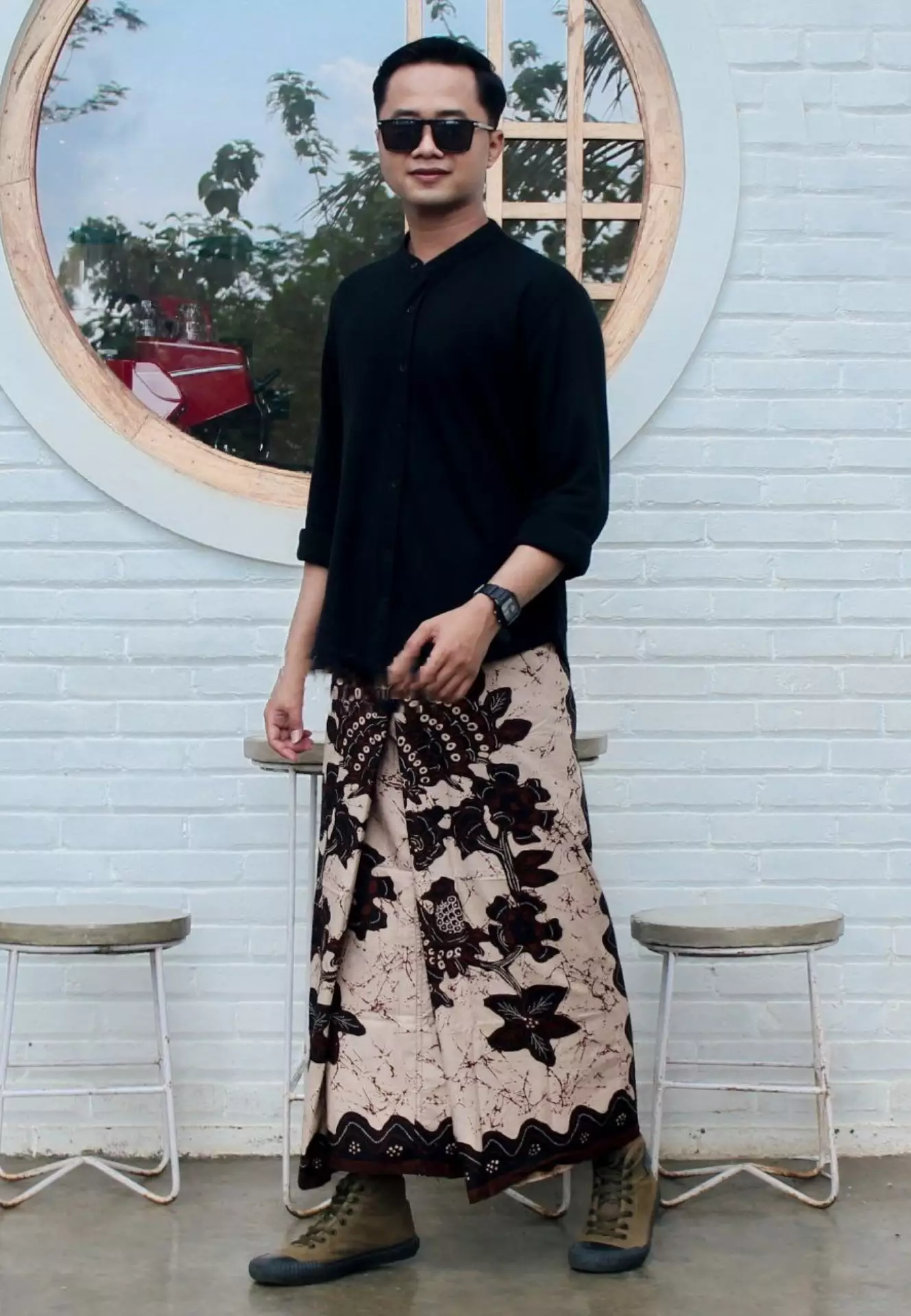 Sarung Batik Abinaya Coklat Premium MR