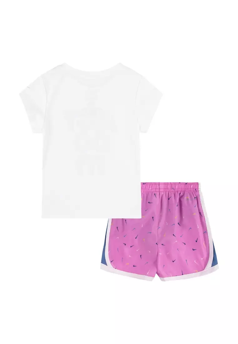 Nike swoosh 2 logo t shirt pink on sale