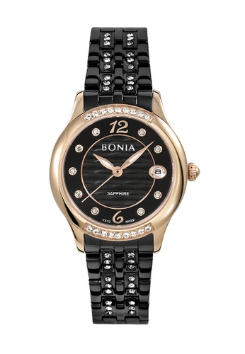Bonia Watches black Bonia Cristallo Elegance Women Watch BNB10639-2035S (Free Gift) 57F06ACF4BC525GS_1