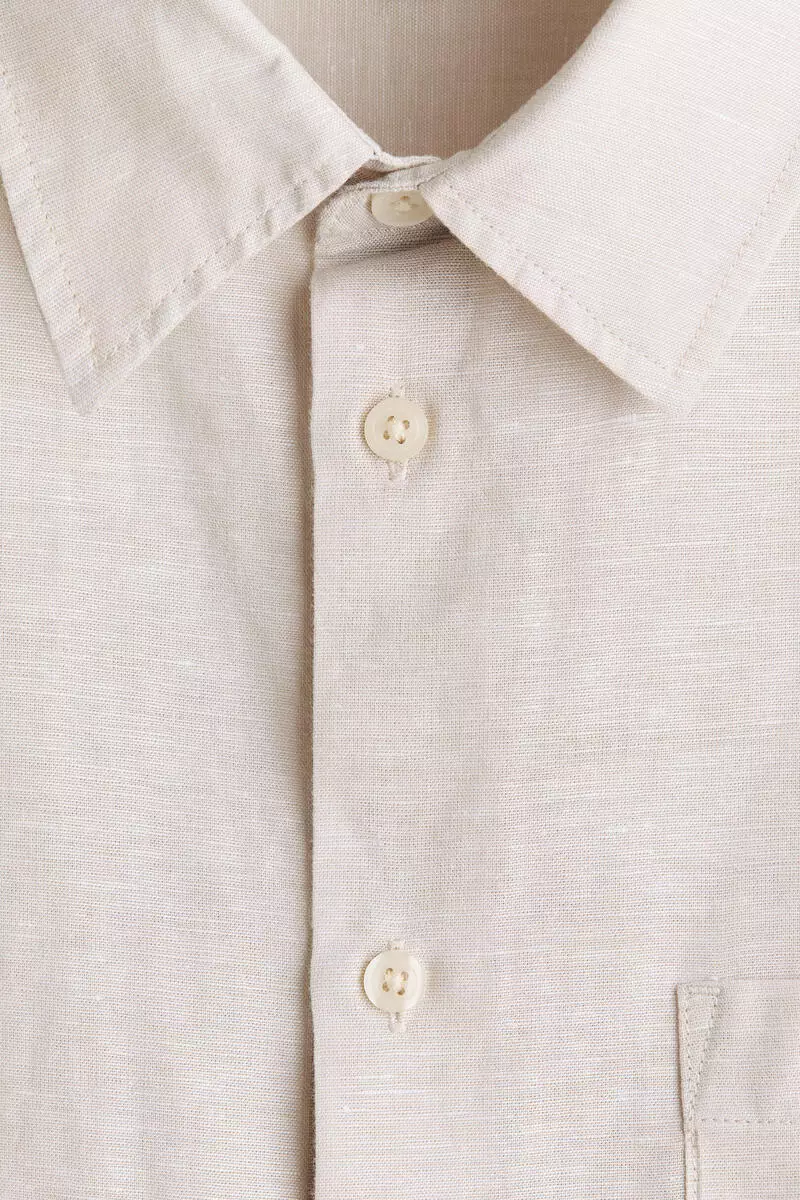 Relaxed Fit Linen-blend shirt