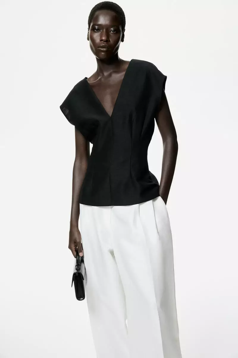 V-neck top