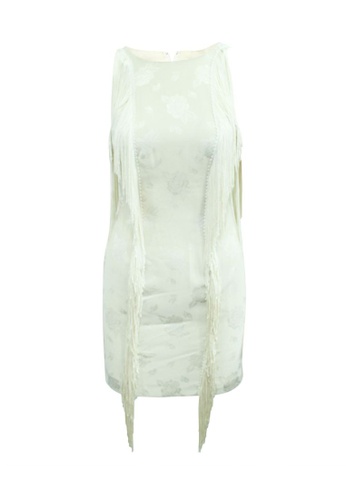 Reformation beige Pre-Loved reformation Ivory Boho Style Mini Dress with Frills 42BE3AABE1513CGS_1