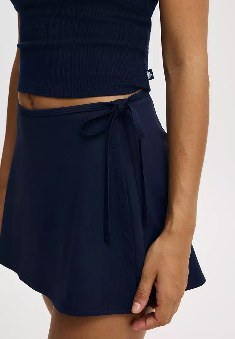 Active Wrap Skort With Tie