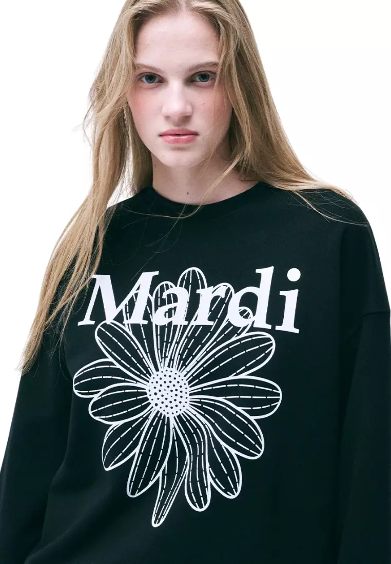 Sweatshirt Flowermardi - Black White