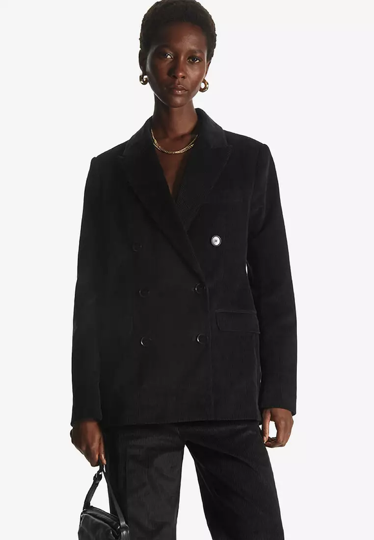 Double breasted corduroy coat clearance