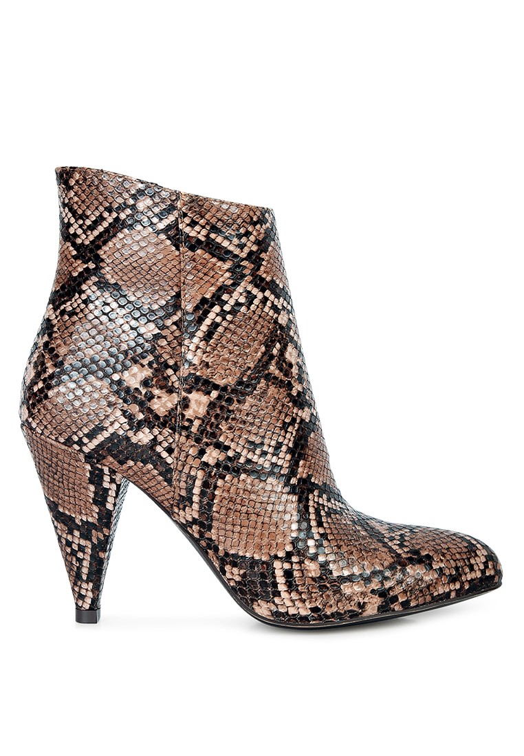 Tan Heeled Ankle Boots