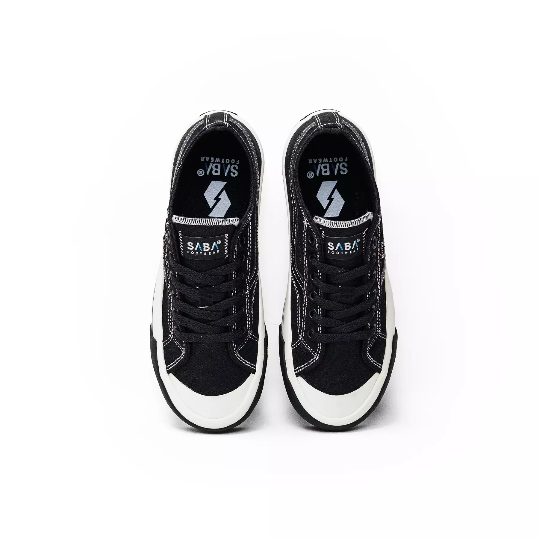 SABA Veloz Low Pro Black White - Sepatu Sneakers Casual Pria Wanita