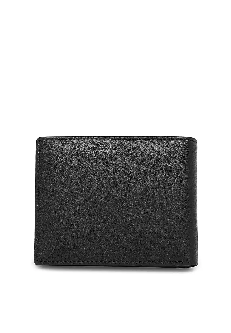 Men's Genuine Leather RFID Blocking Fortune Wallet - Black