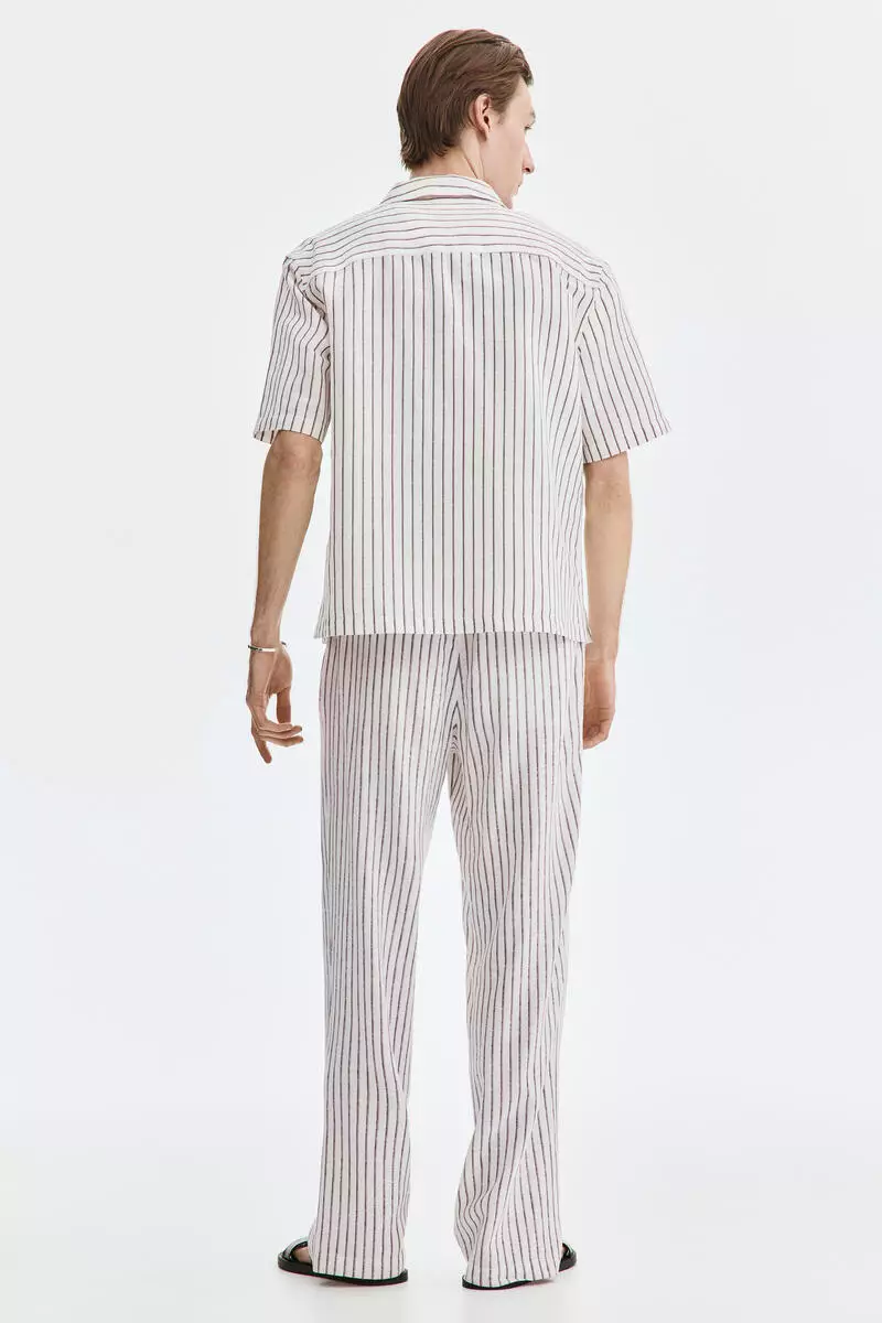 Relaxed Fit Linen-blend trousers