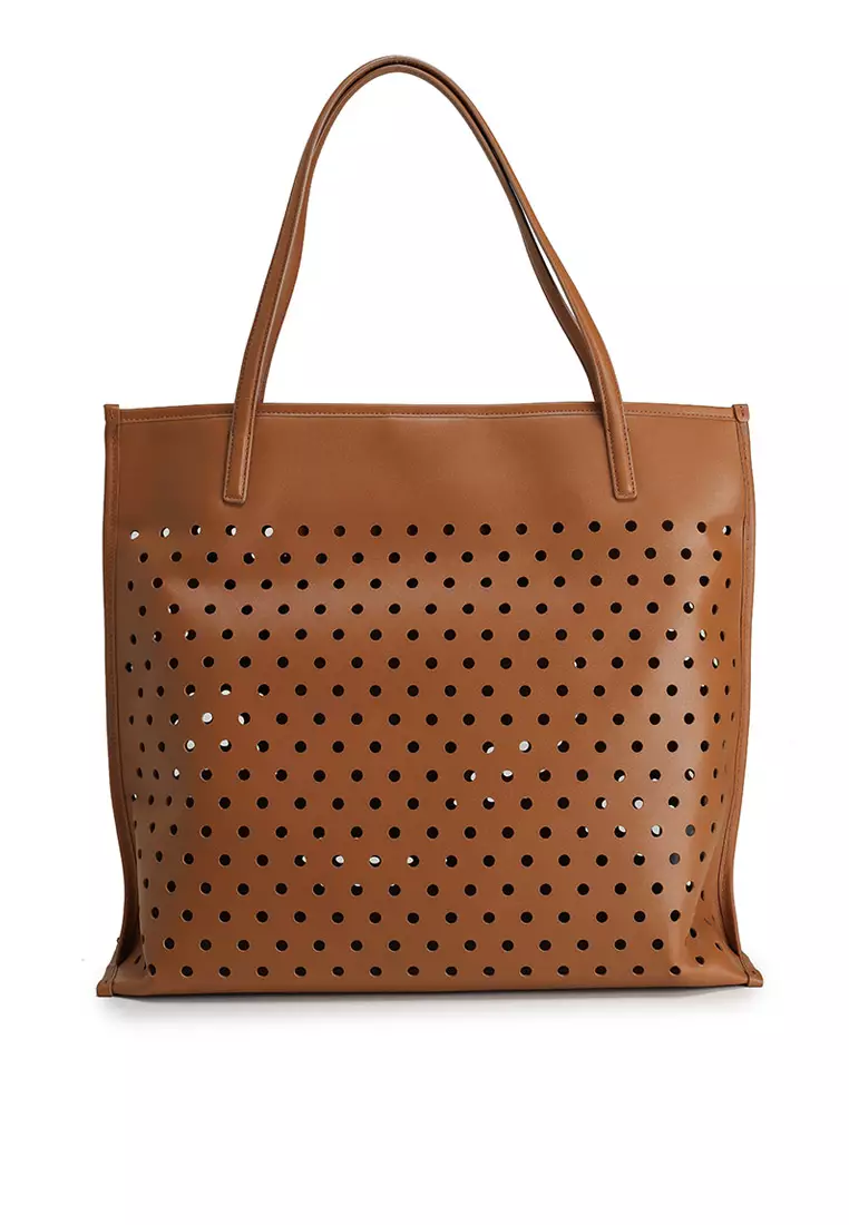 Perforated Leather Tote Bag