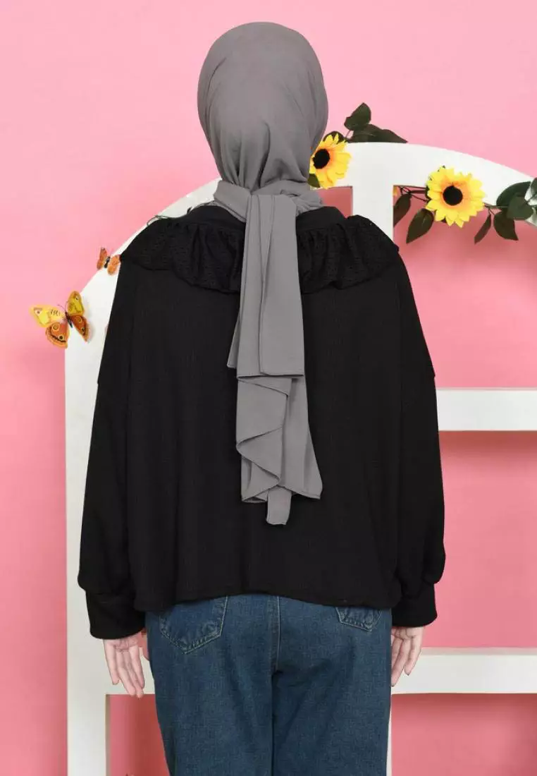 Kyuti Coquette Tops - Black M18806 R62S2