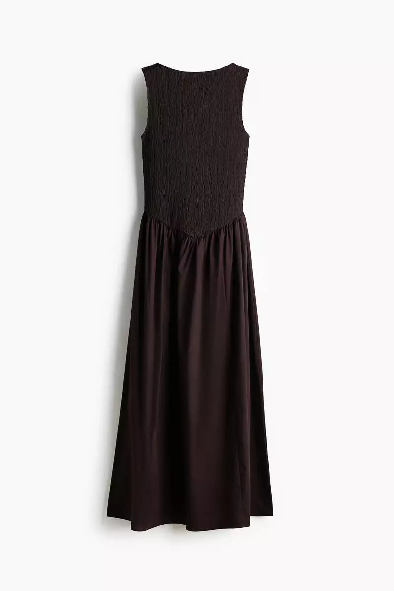 Boat-neck midi dress