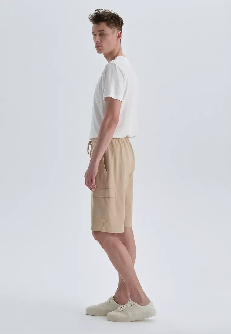 Beige Short, Regular Fit, Loungewear for Men