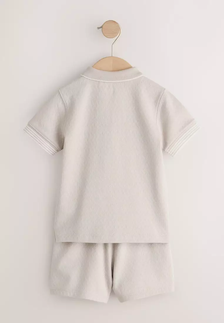 Short Sleeve Polo Shirt And Shorts Set