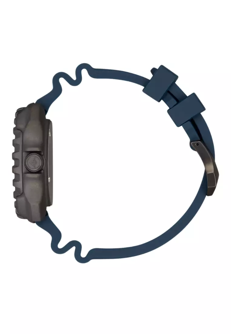 Citizen 西鉄城 Promaster 系列200米防水專業潛水超級鈦金屬錶殼藍色錶盤藍色橡膠錶帶光動能男士腕錶 BN0227-09L