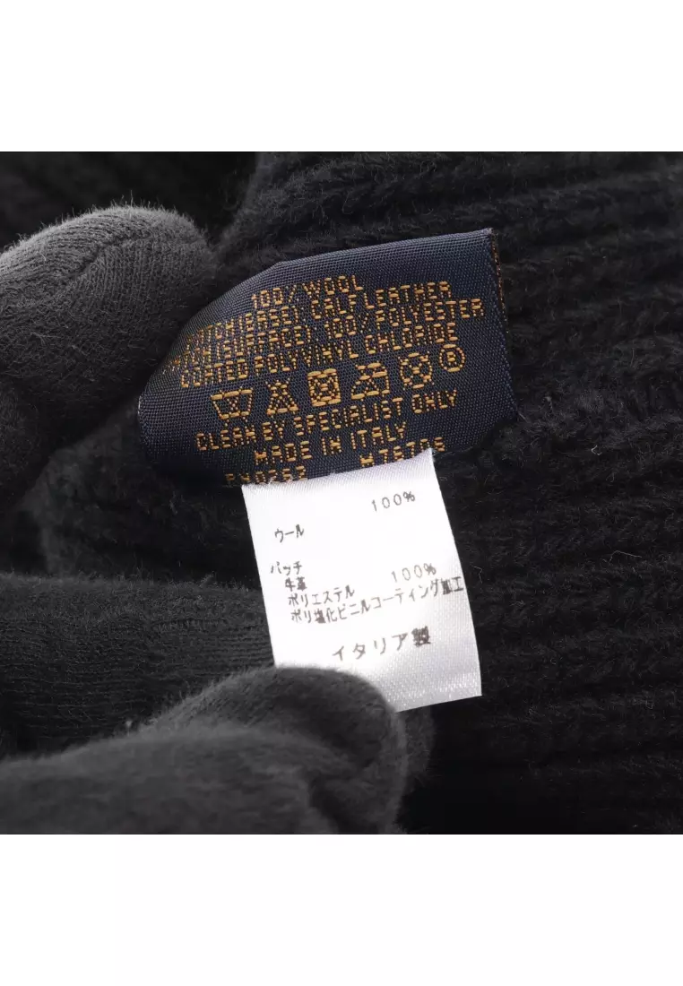 Pre-Loved Louis Vuitton Bonnet LV Beanie knit cap beanie wool black