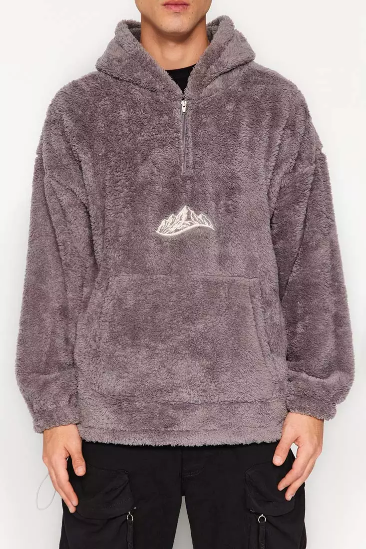 Cut off zip up hoodie best sale