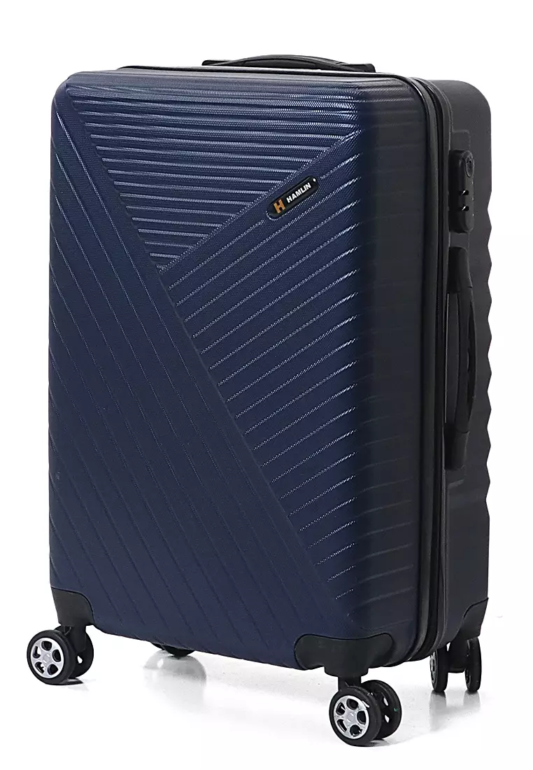 Austin Koper Hardcase Unisex Size 24 Inch Suitcase Combination Lock Large Compartment Tas Travel Material ABS+PVC Coated ORIGINAL - Blue