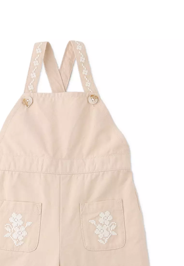 Gingersnaps Strappy Jumpsuit with Front Button Closure and Appliques