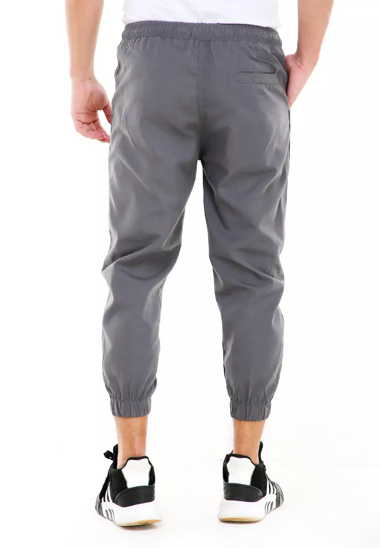 Locko Celana Panjang Sirwal Pria Simple Plain Casual Long Pants Material Baby Canvas ORIGINAL - Gray