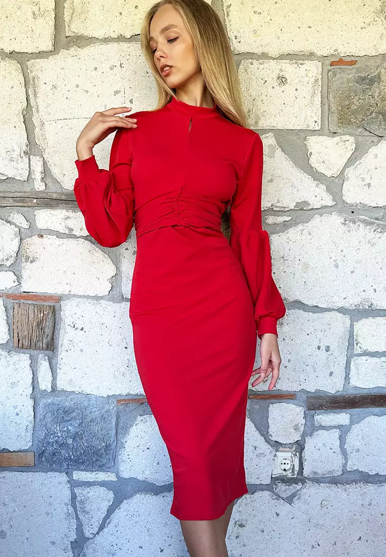 Balloon Sleeves Dress