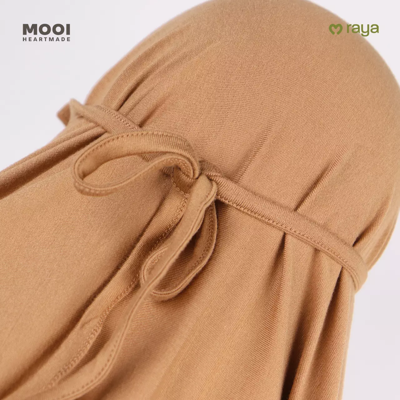 Mooi Hijab Ruffle Instant Anak Jilbab Anak Perempuan Nada Hijab - Clay Red