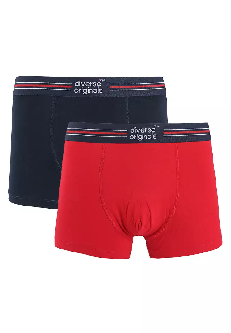 Buy DIVERSE 2 Pack Boxer Shorts Online