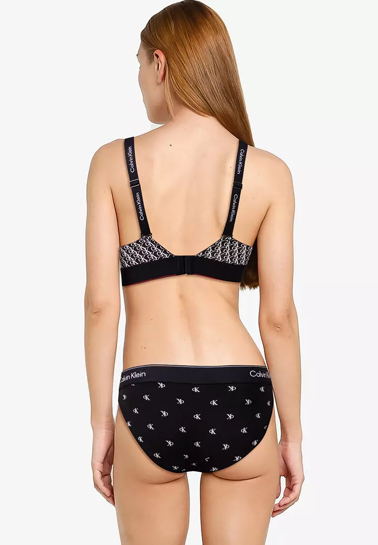 印花圖案微纖維薄襯胸圍 - Calvin Klein Underwear