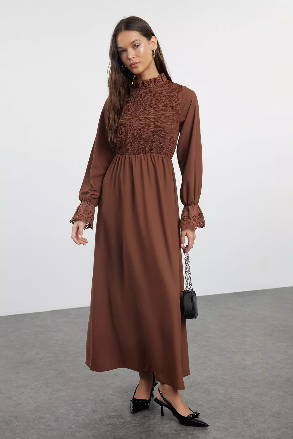 brown dress size 10 A Western Dream Tooled & Turquoise Dress main image 1