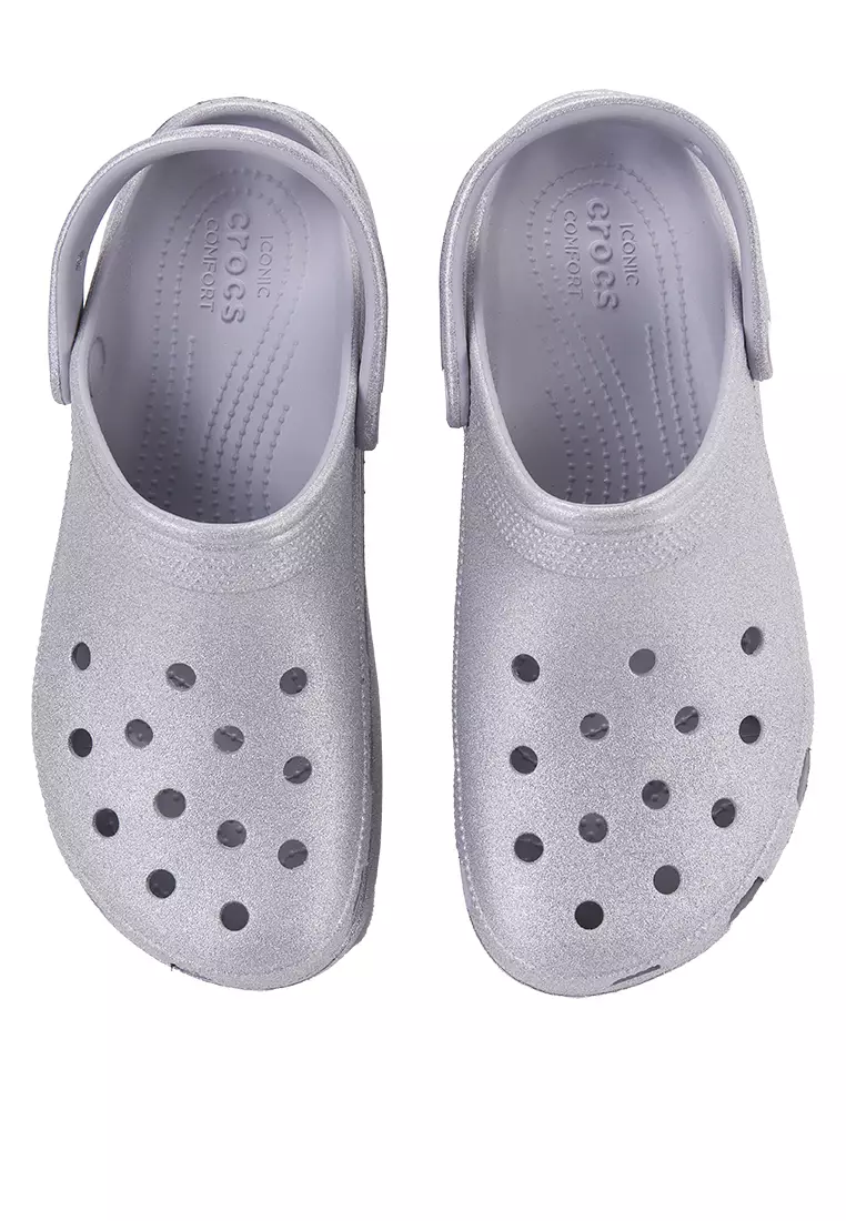 Classic Platform Glitter Clogw