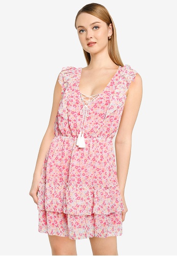 Pepe Jeans pink and multi Chabelas Dress 27A06AA3A61A17GS_1