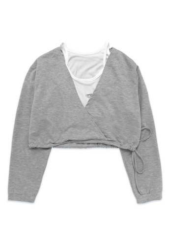 DRUM grey Singlet Style jumper - Grey 9DE63AA695A8B8GS_1