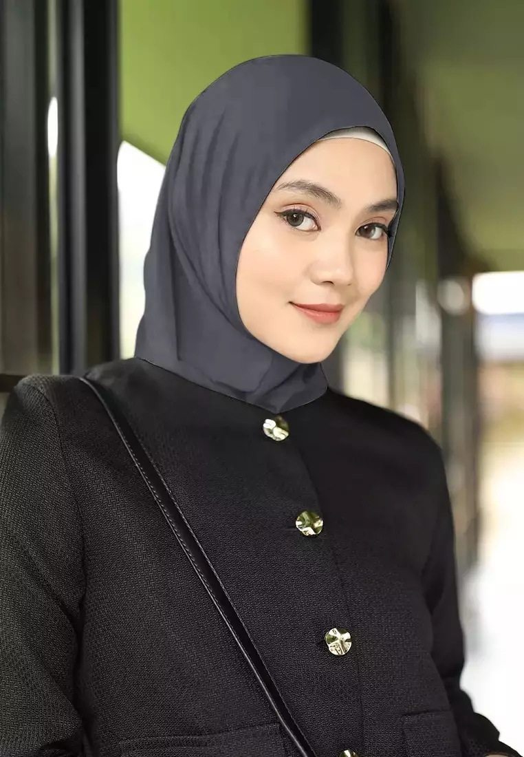 Zelena - Serena Bergo Instan | Hijab Instan - Dark Grey