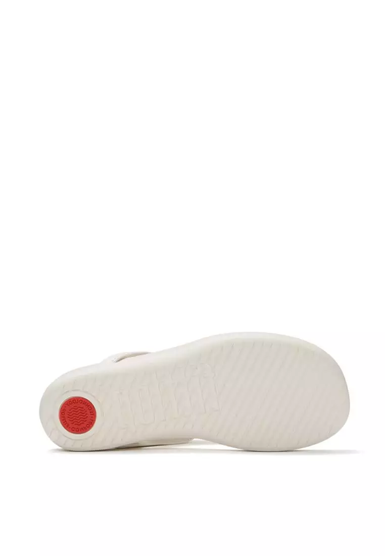 FitFlop SOLAY Glossy-Disc Toe-Post Sandals - Cream (A5W-477)