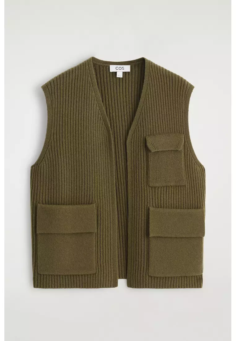 Jual COS RIBBED MERINO WOOL UTILITY VEST Original 2025 ZALORA