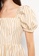 LC WAIKIKI brown Square Neckline Striped Balloon Sleeve Cotton Women's Dress 31EA0AA6F2B1D9GS_4