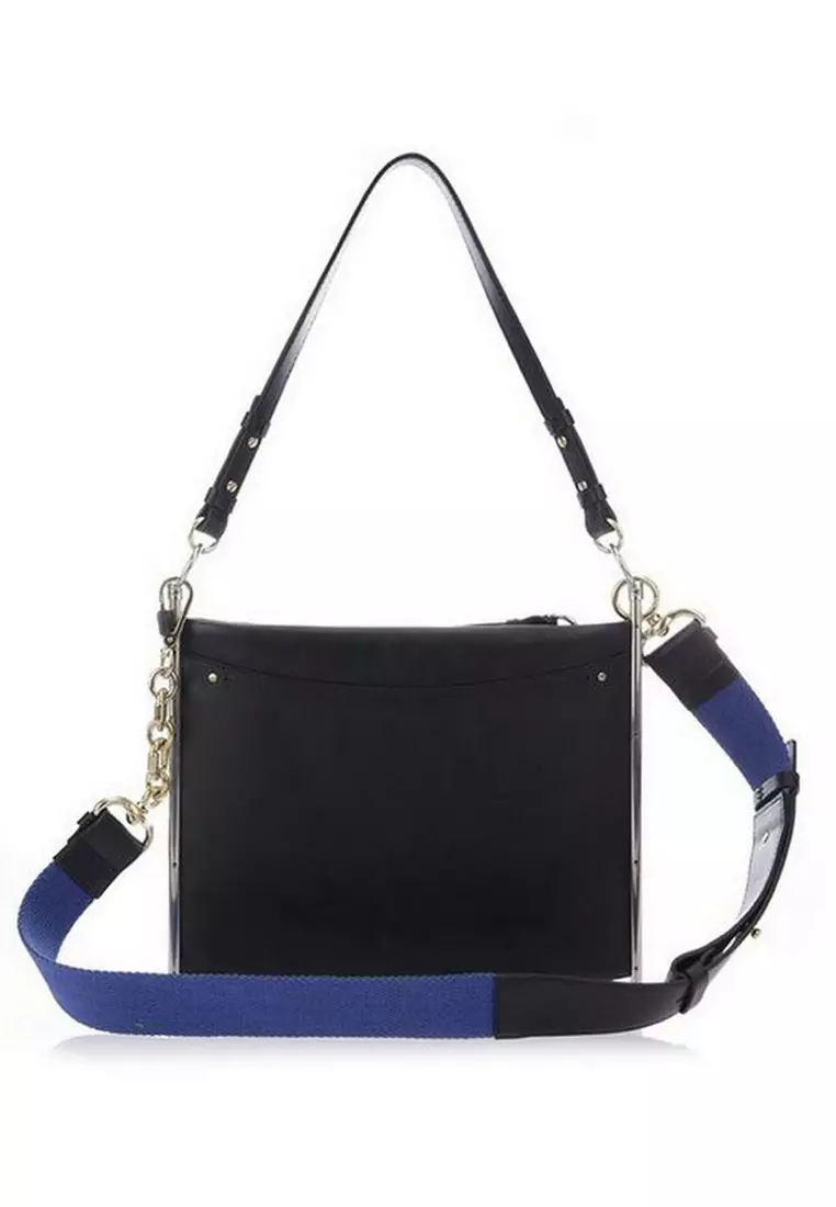 Medium Quilted Roy Clutch Bag in Black