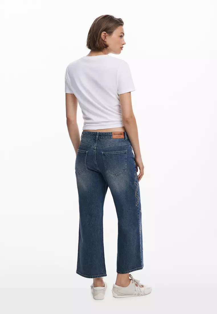 Mirror culotte jeans