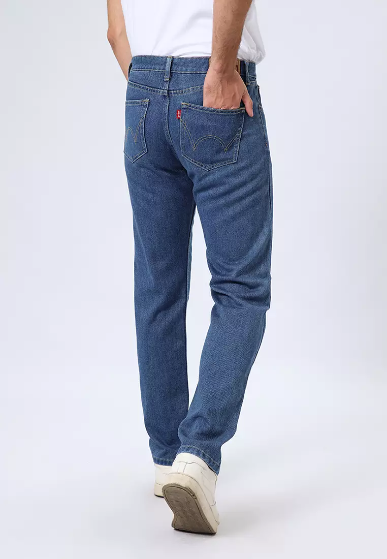801 Reguler Fit Soft Jeans Vintage Indigo - Celana Panjang Denim Pria