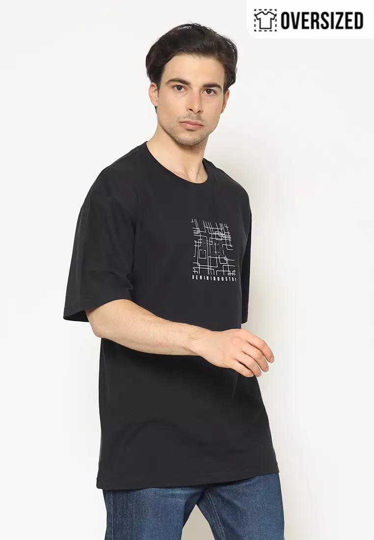 POLICE T-Shirt Cotton Oversized Pria 2079260011