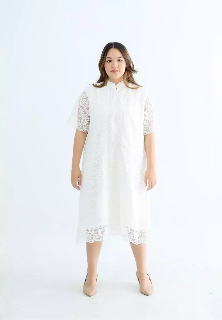 Plus Size Party Dress Jia White