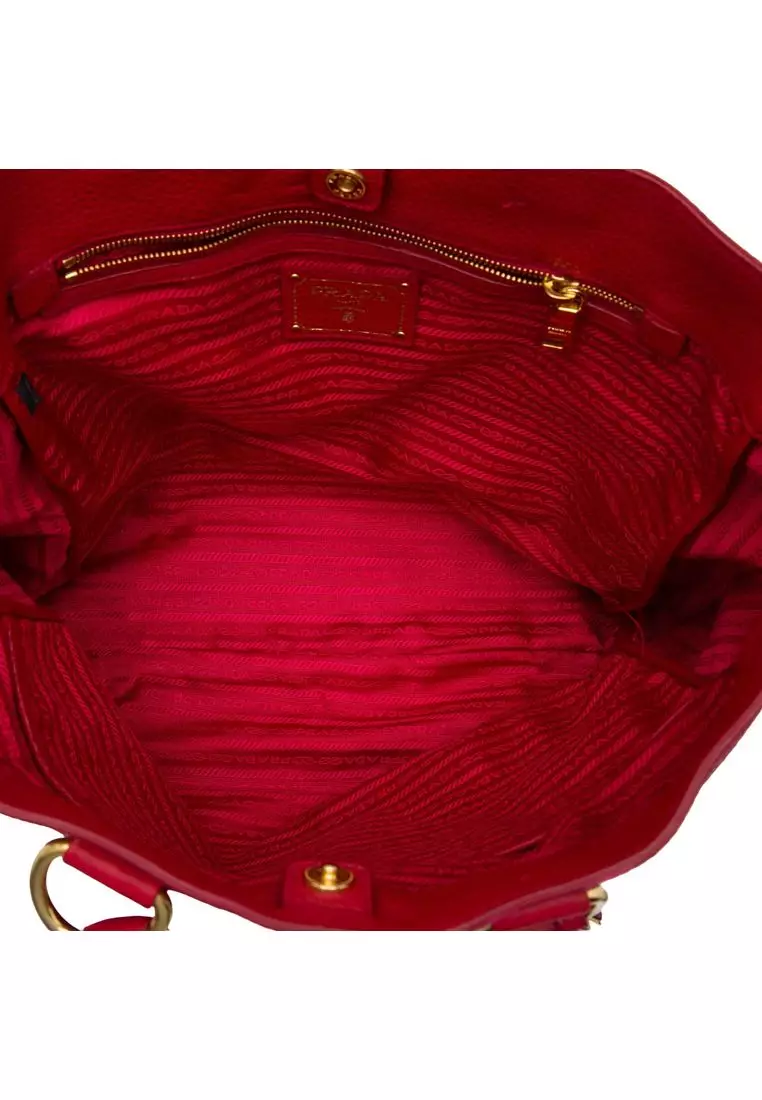 Pre-Loved Prada Vitello Daino Open Convertible Tote