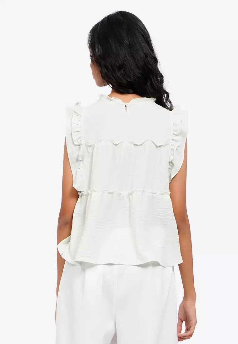 Ruffled Sleeveless Blouse