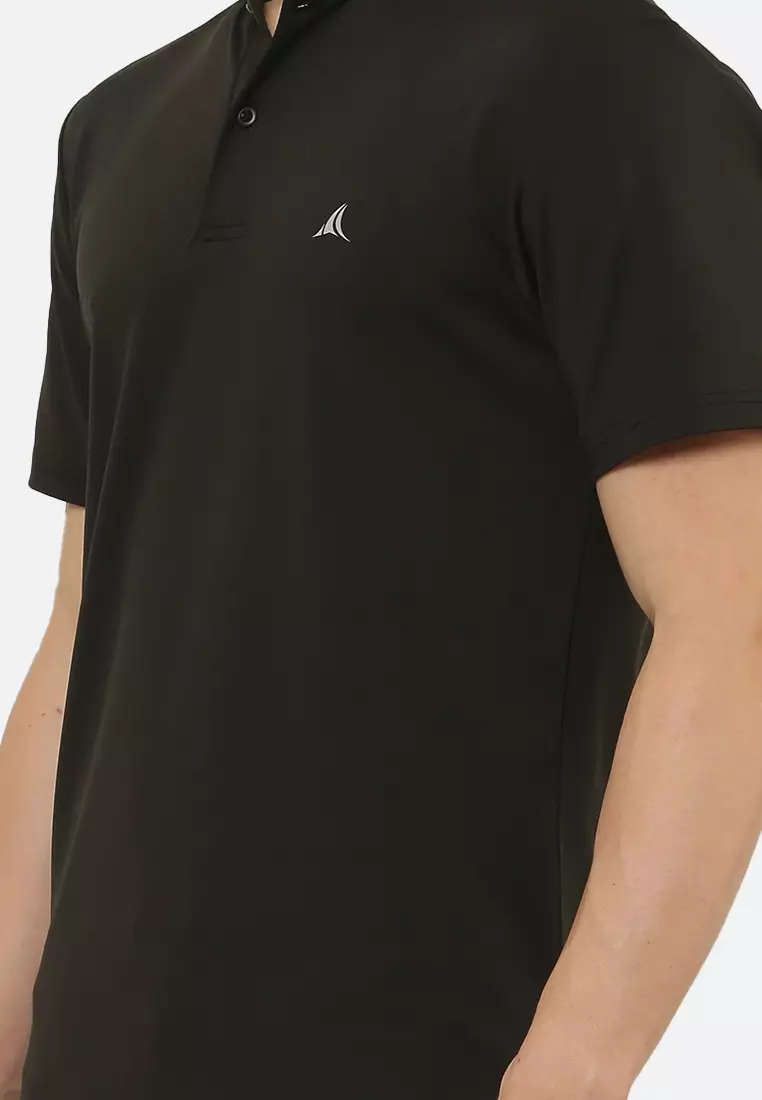 Black Luxe Men's Athleisure Chinese Collar Designer Tee