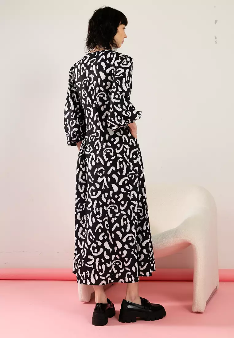 Lubna drawstring wrap dress top
