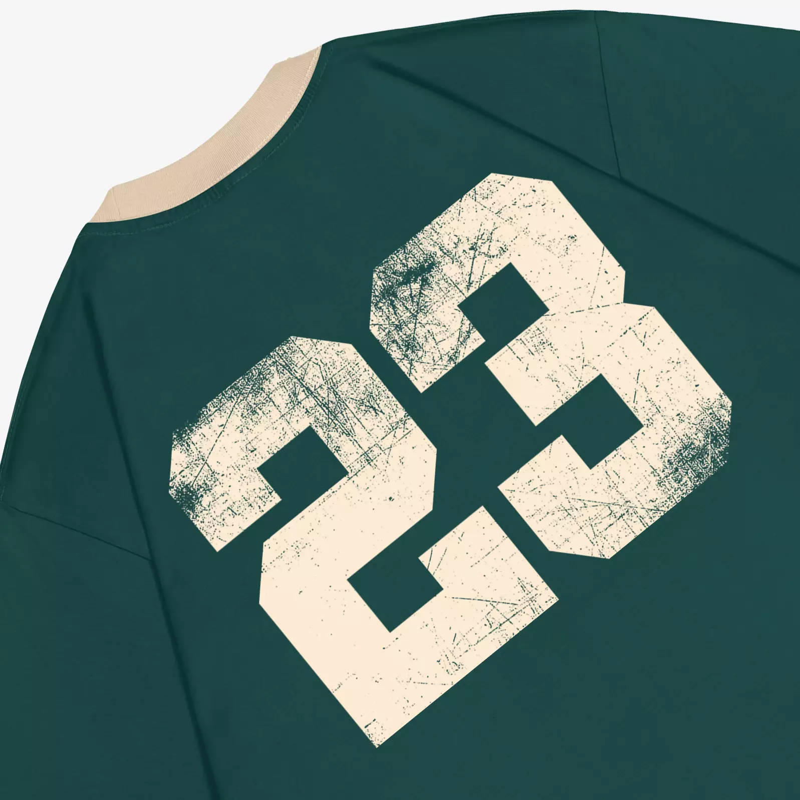 OOTDSUPPLY Oversize Double Stripe Iconic 23 Army & Black l Oversize T-Shirt l Kaos Lengan Pendek I Kaos Stripe | Unisex | OVZDSTRIP001