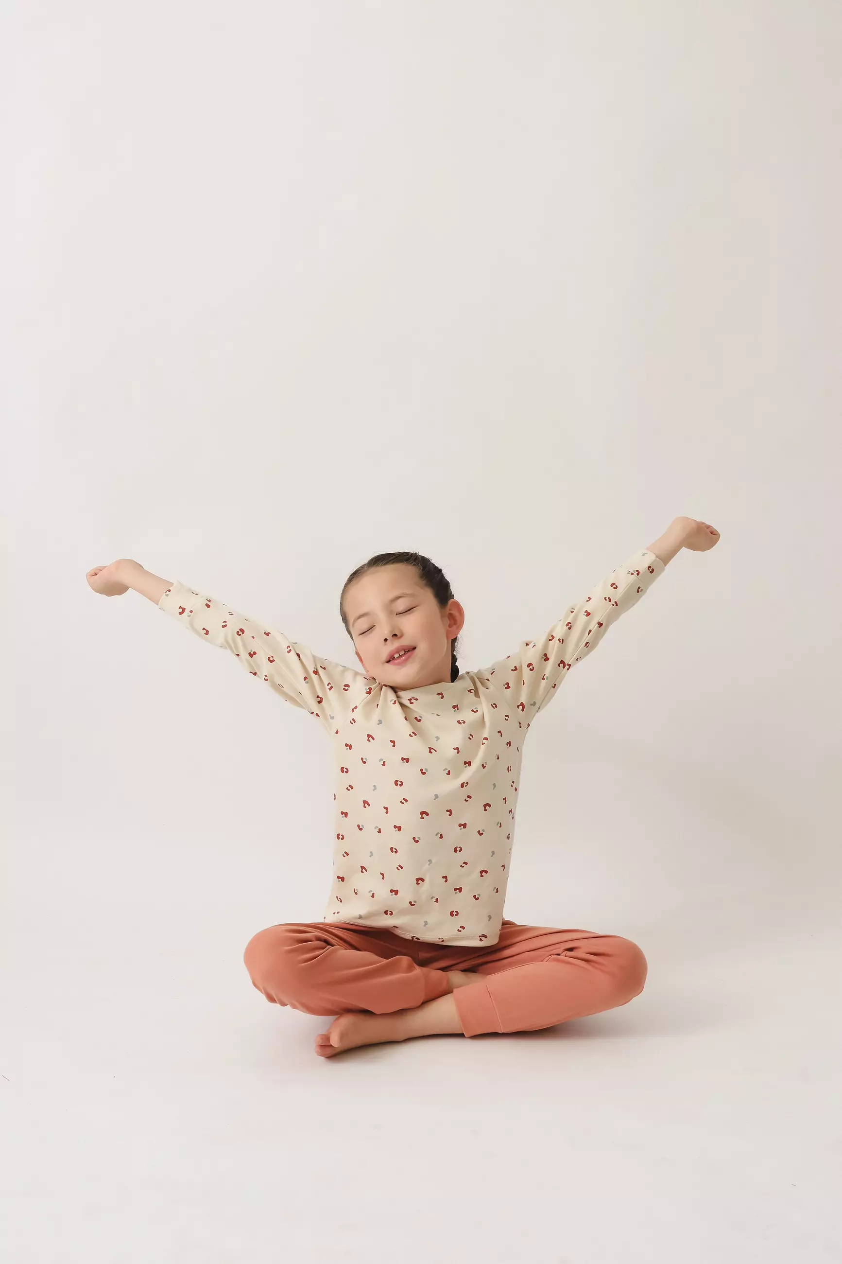 Pito Kids Set Piyama Panjang Anak Wiggle Teracotta 1-8 Tahun