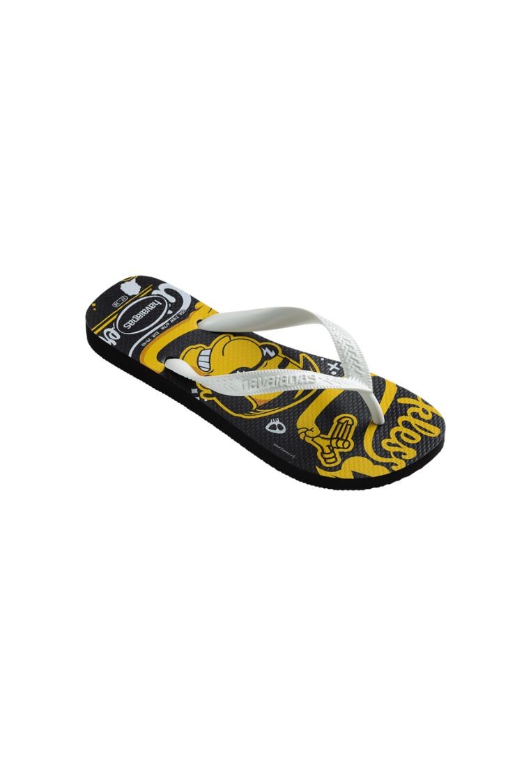 Men Simpsons Flip Flops - Black