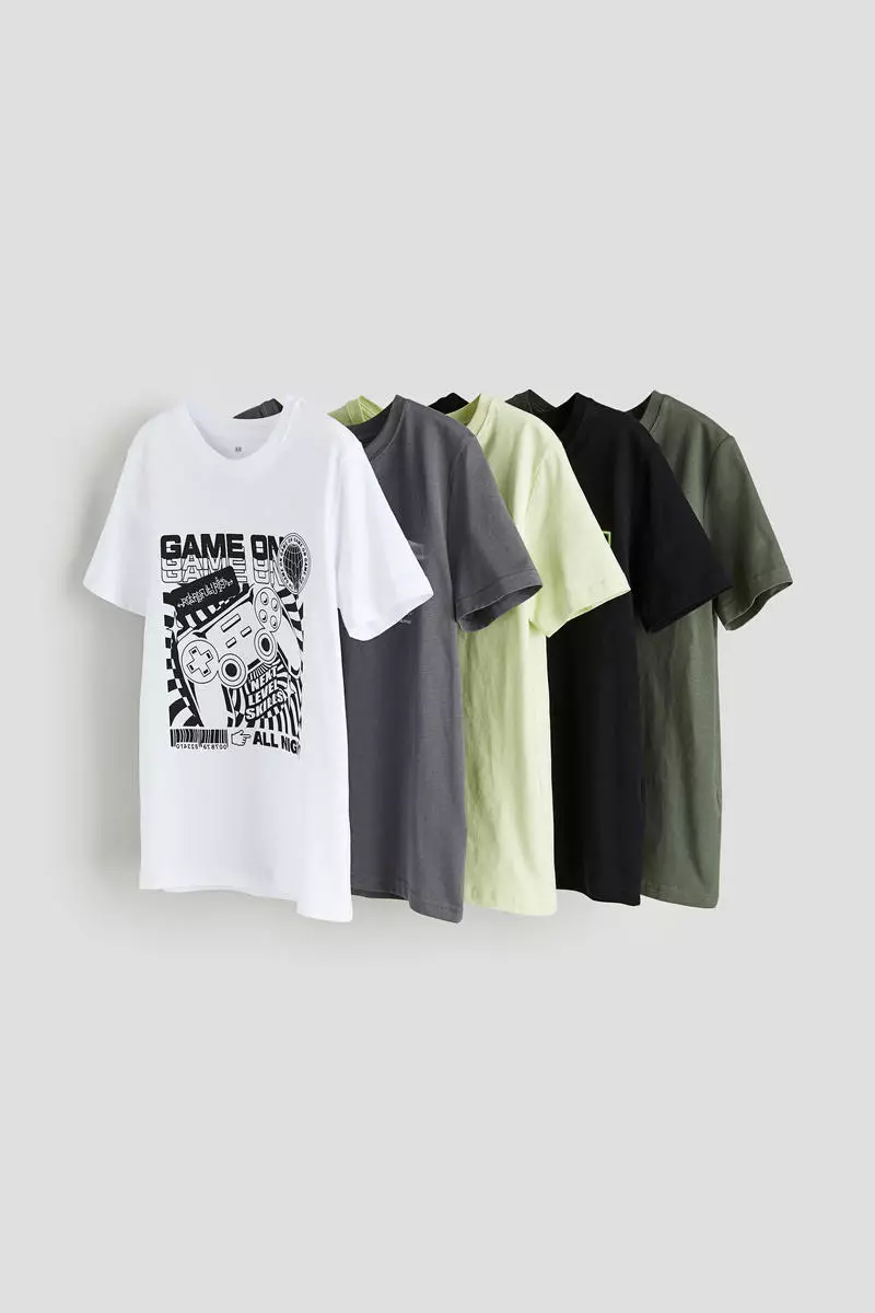 5-pack cotton T-shirts